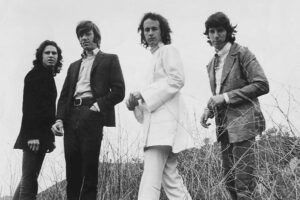 A photo that shows what the members of the rock band The Doors look like
