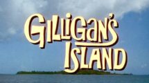 Gilligan's Island title card featuring the show's name in bold, stylized letters with a tropical island and ocean backdrop