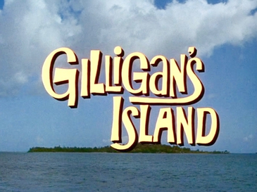 Gilligan's Island title card featuring the show's name in bold, stylized letters with a tropical island and ocean backdrop