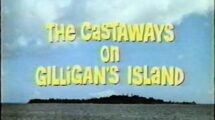 Title screen of The Castaways on Gilligan's Island featuring the show's name in bold yellow letters over a scenic ocean and island background.