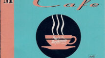 Album cover of Margaritaville Cafe: Late Night Menu, featuring a turquoise background with a black circle containing a steaming coffee cup graphic.