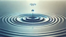 Image of a calm water surface with a ripple effect emanating outward from a single drop of water, symbolizing tranquility and interconnectedness.
