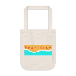 Beachitude Organic Canvas Tote Bag – Eco-Friendly Summer Tote for Beach Lovers
