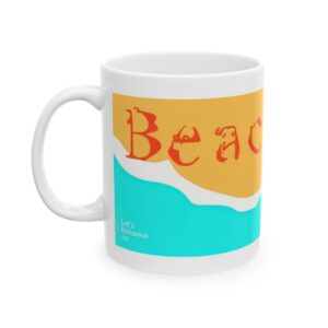 Tropical Vibe Ceramic Mug - Beach Life Design - Perfect Gift for Summer Lovers